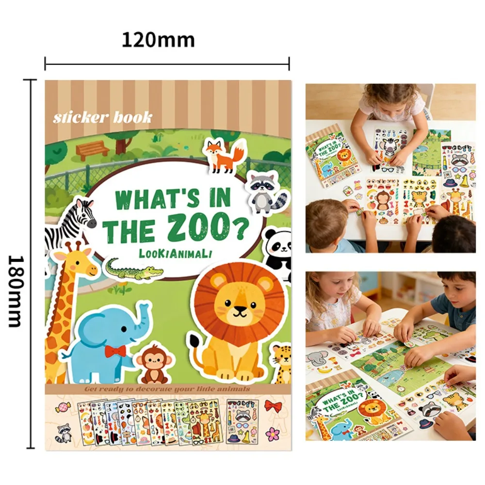 Cartoon Marine Life Animal Stickers, Cute Octopus Crab Jellyfish, Children's Cognitive Toys, Handmade DIY Games, Puzzle Stickers