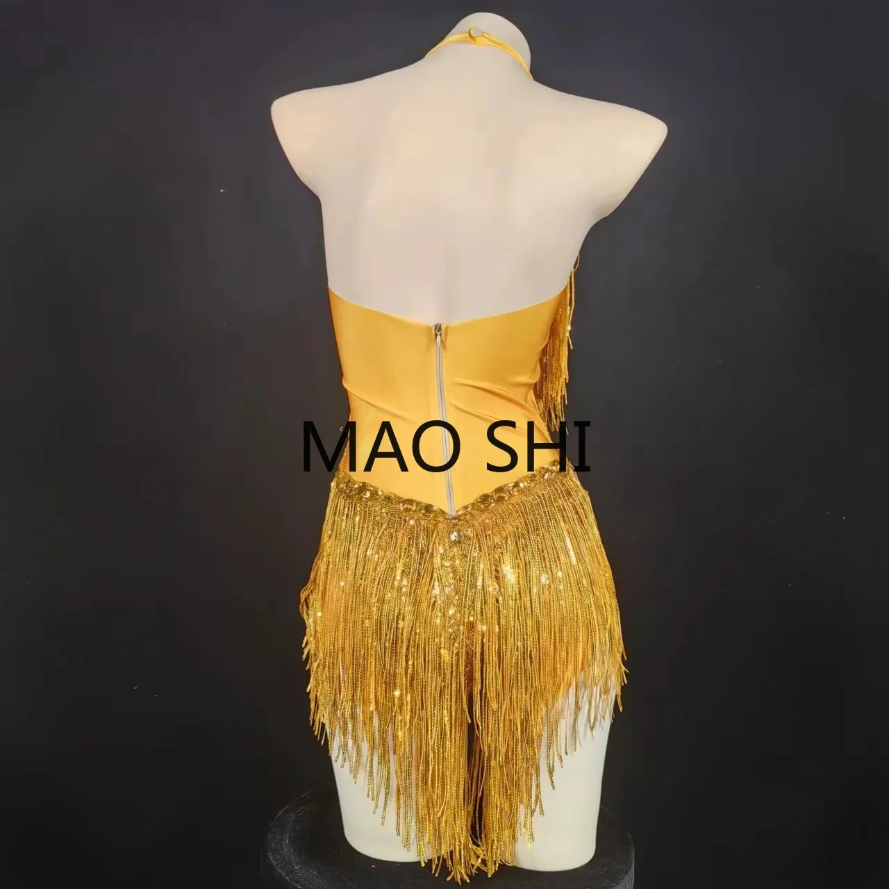 Sparkly White Sequins Fringes Leotard Sexy Tassel Bodysuit Dance Costume One-piece Stage Wear Dancer Performance Show Costume