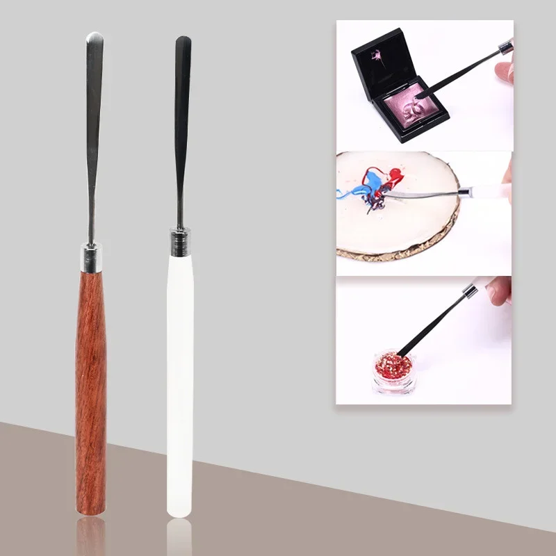 Aço inoxidável Agitando Rod para Maquiagem Acrílica, Espátula para Pó, Misturador Líquido, Creme, Fundação, Acessórios para Unhas