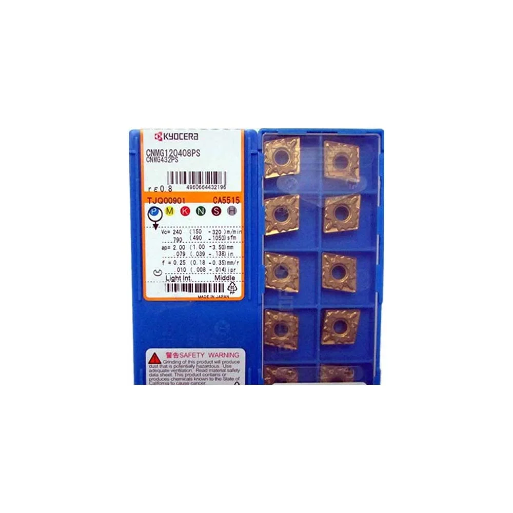 

Original CNMG 120404PS 120408PS 120412PS 120416PS 160612PS 160616PS CA5515 80° Diamond Negative Insert with Hole