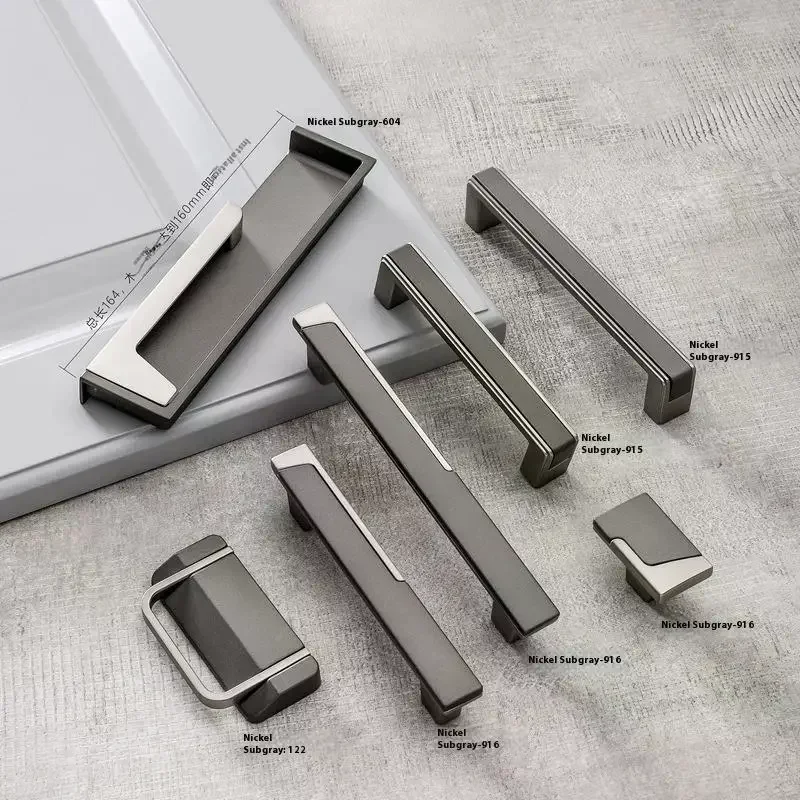 

Minimalist Nordic Luxury Gold And Grey Cabinet And Wardrobe Door-in-One American Drawer Wine Cabinet Handle Furniture Hardware