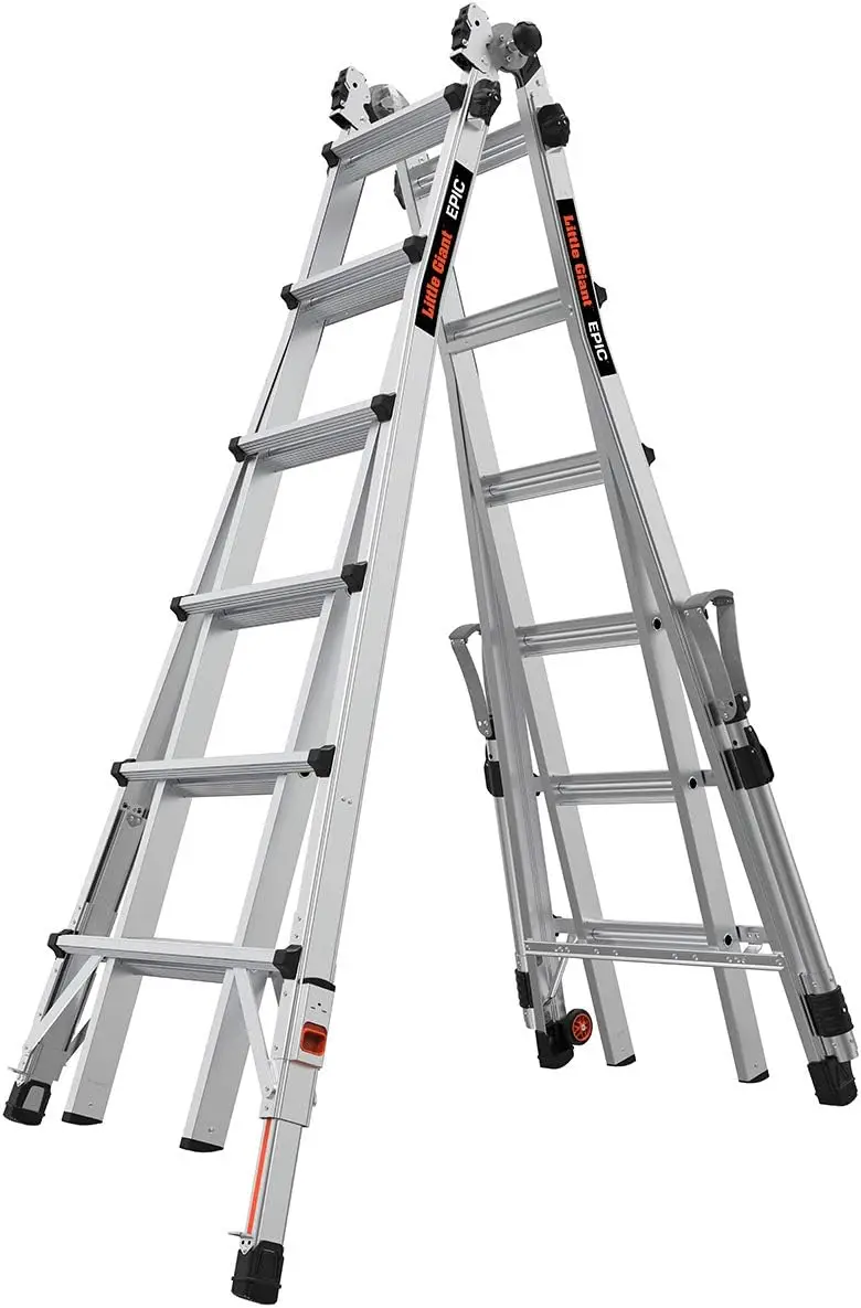 Ladders, Epic, M26, 26 ft, Multi-Position Ladder, Aluminum, Type 1A, 300 lbs weight rating, (16826-818)