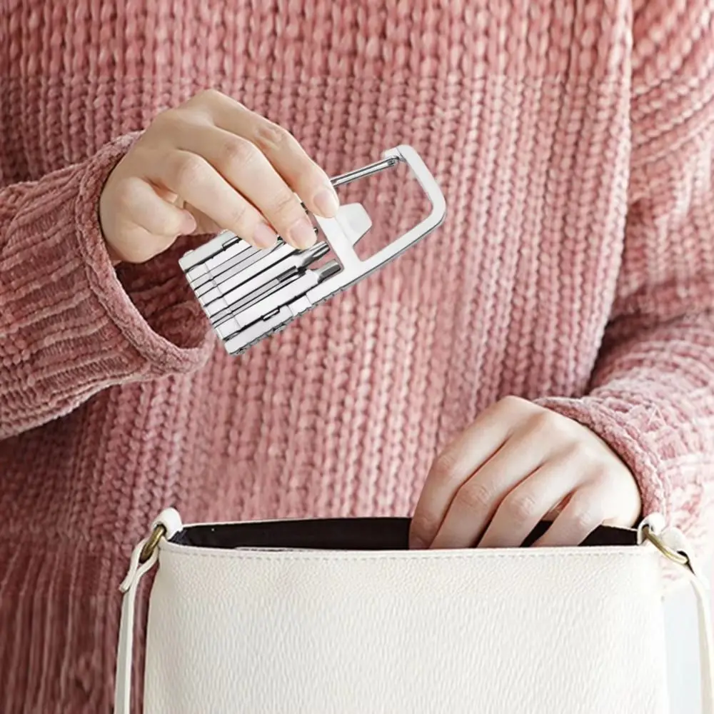 10 في 1 10 في 1 المفاتيح متعددة المهام فتاحة الزجاجات وجع الفولاذ المقاوم للصدأ أداة خارجية صغيرة محمولة أداة الجيب المحمولة #3