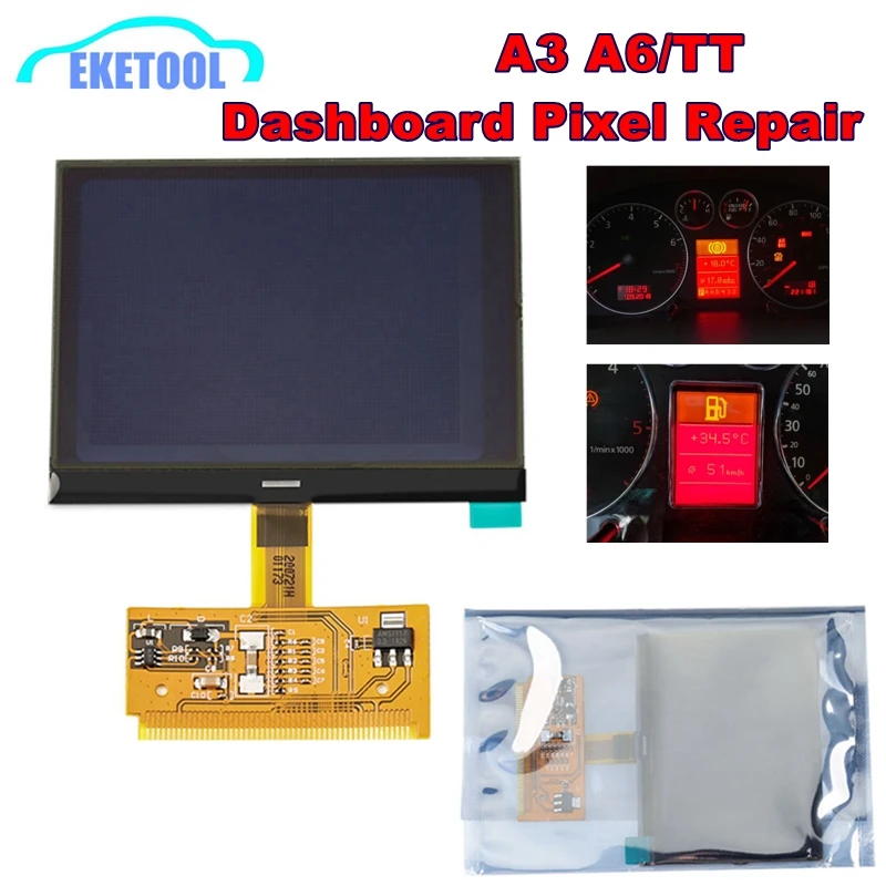 

For Audi LCD Display Dashboard Pixel Repair Gauge Cluster For AUDI A3/A4/A6 Instrument Screen VDO Displayer