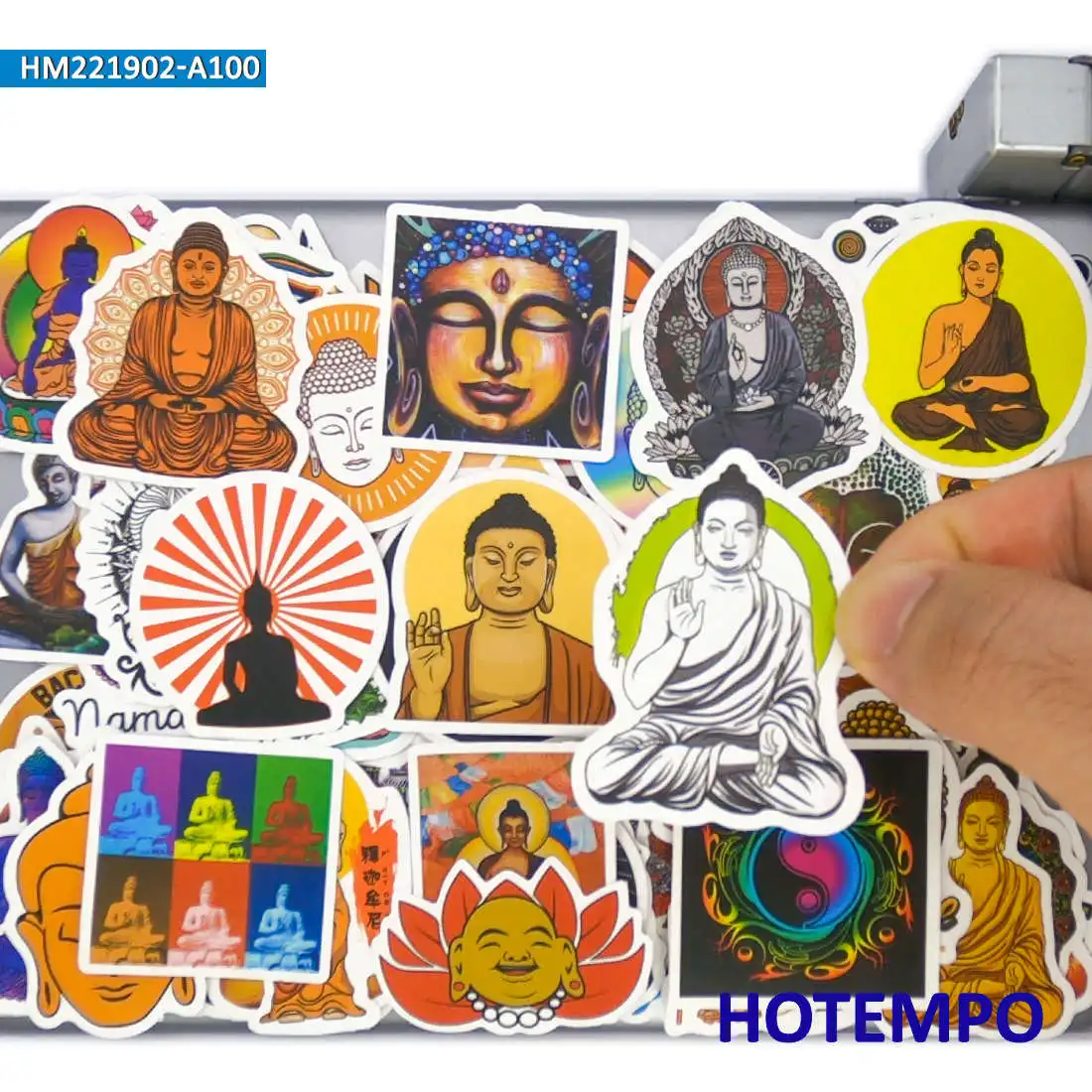20/30/50/100PCS Buddhism Art Stickers Namaste Chakra Buddha Decals for Laptop Scrapbook Luggage Skateboard Car Phone Sticker Toy