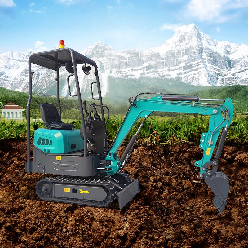 Customized Fast Delivery Mini Excavator 1.2 Ton EURO 5 Kubota Engine Excavators EPA 1 Ton Small Crawler Household Garden Digger