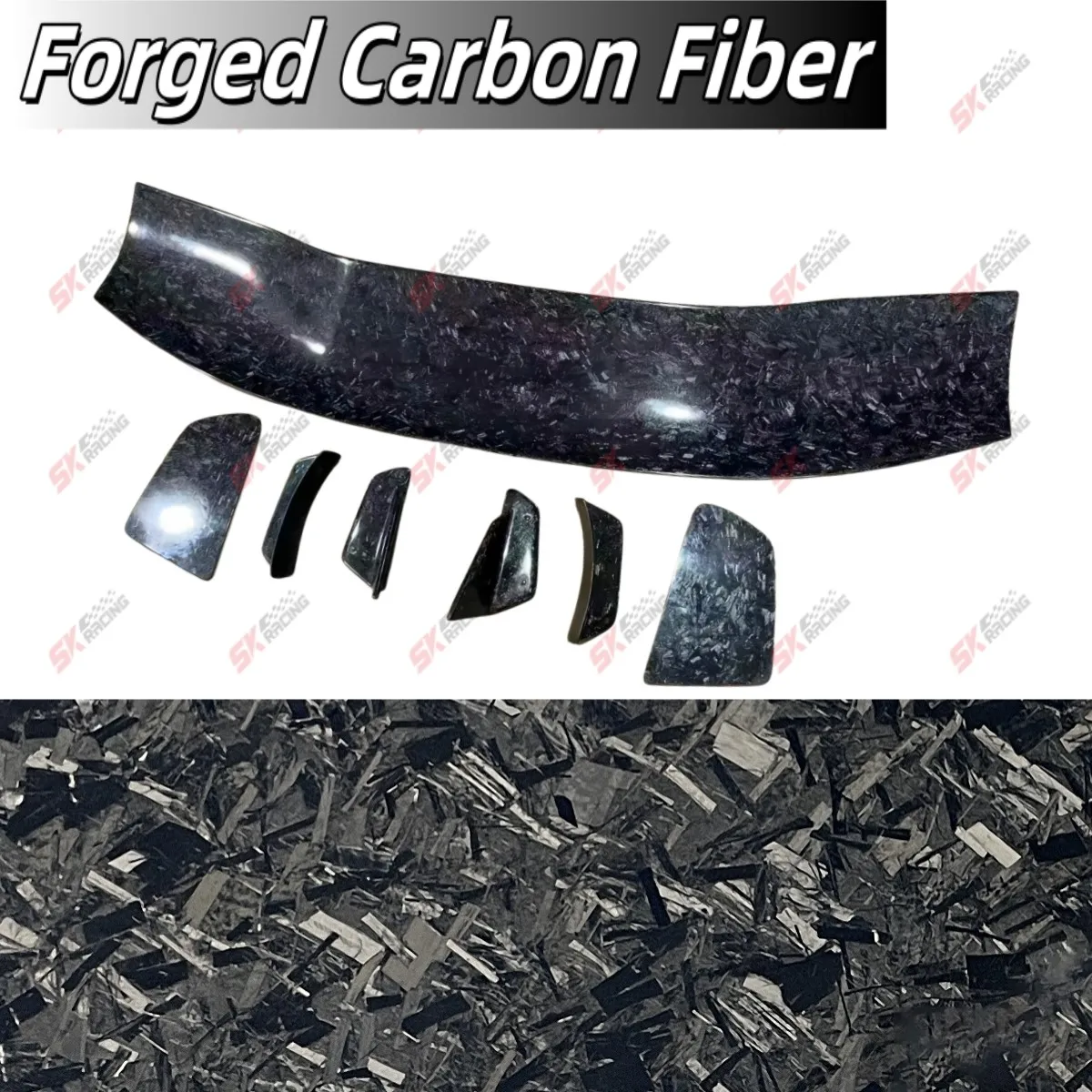 يناسب 2017-21 Honda Civic Type-R FK8 جناح سبويلر خلفي لامع/مزور/ألياف الكربون #3