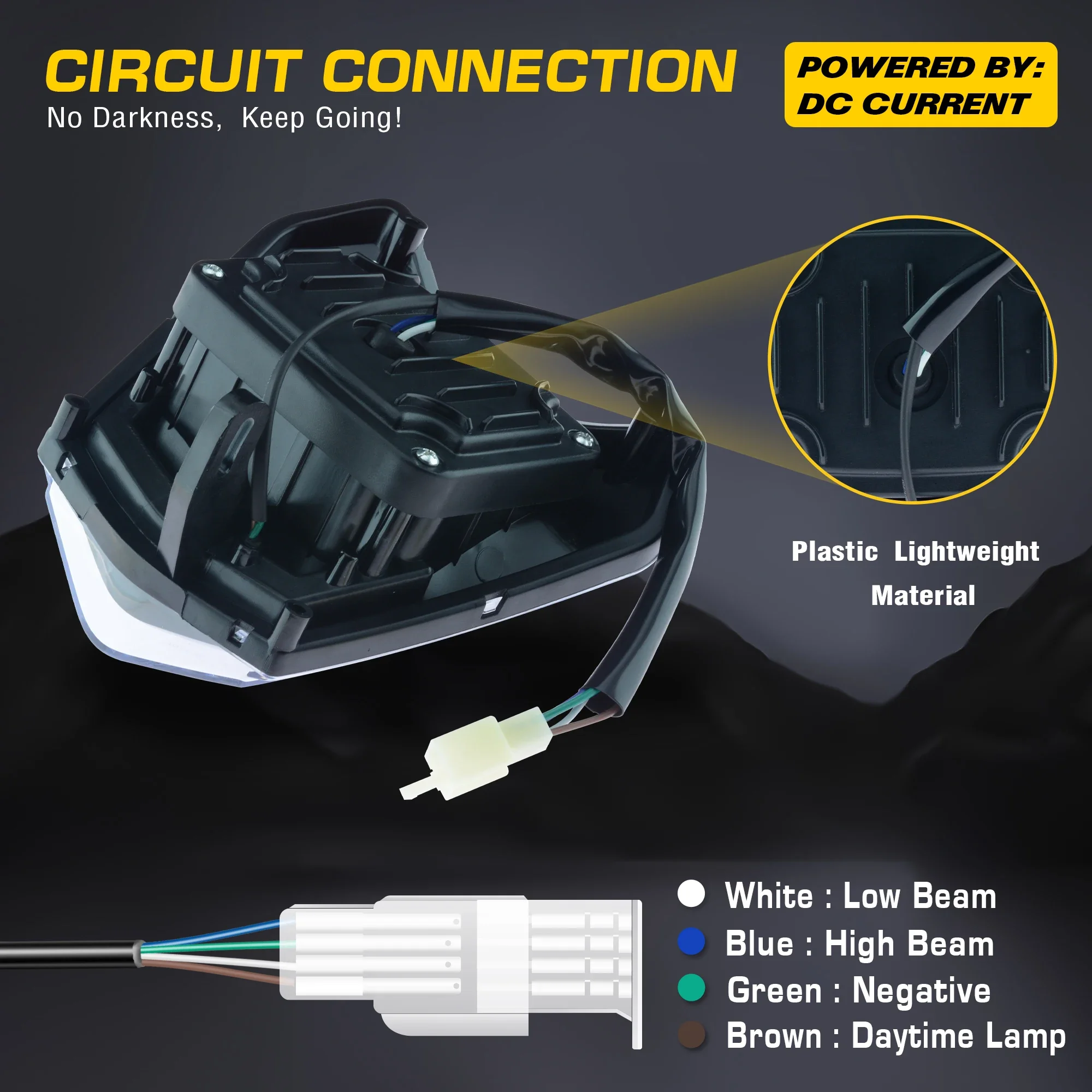 Powerzone دراجة نارية LED المصباح لوحة ل KTM EXC XC SX MX XC 125 250 300 450 Super Moto إندورو العالمي الترابية دراجة المصابيح الأمامية