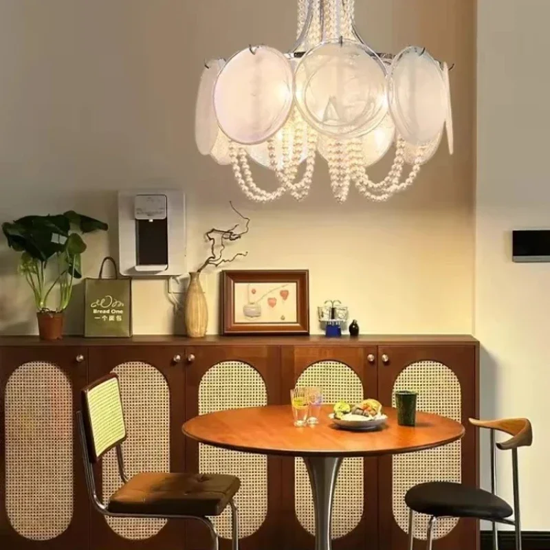 

Modern Pink Flower Shaded Led Chandelier for Living Bedroom Room Kitchen Creative Home Decoration Luxury Lusters Luminaires