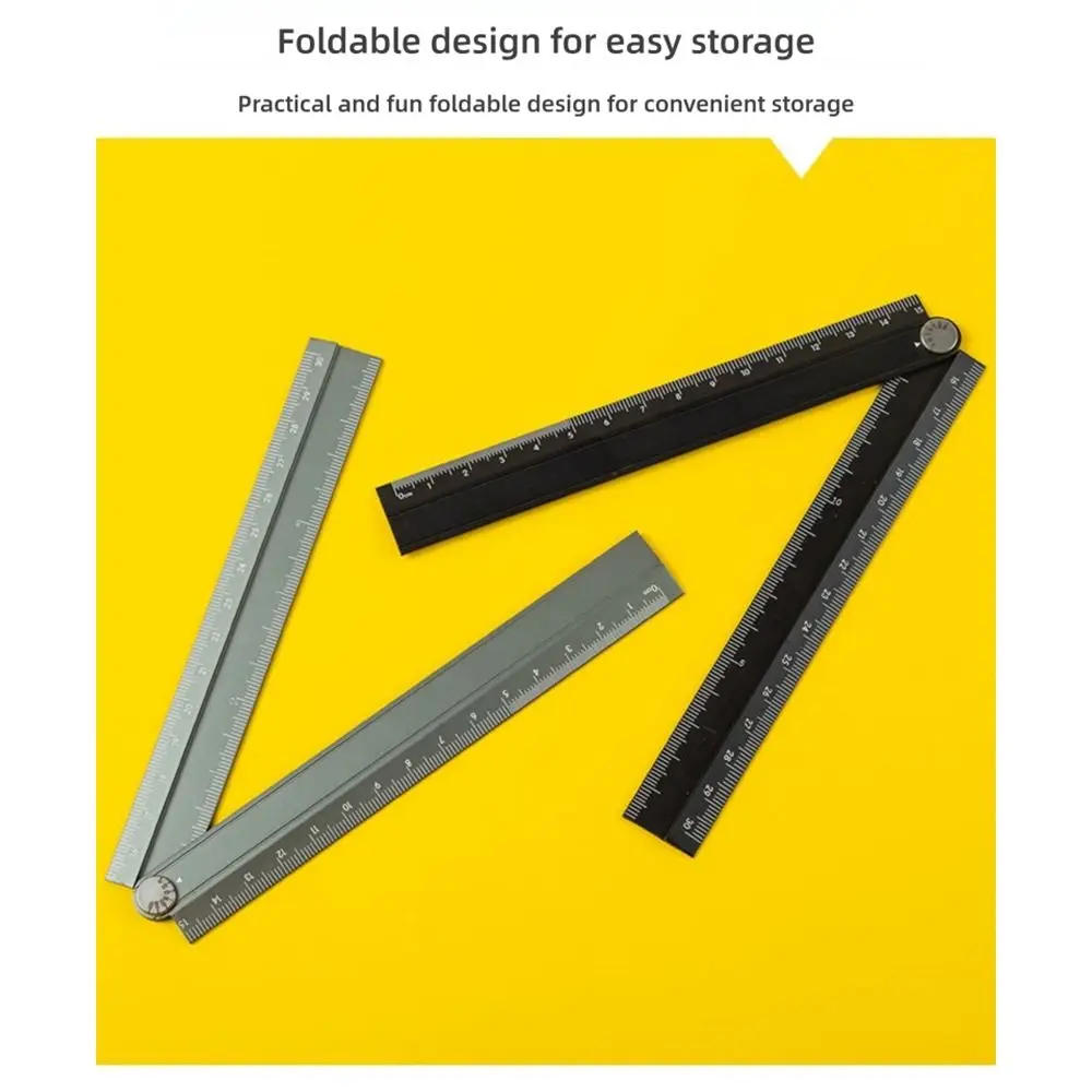 30 سنتيمتر للطي حاكم الرسم أداة قياس سبائك الألومنيوم القرطاسية حاكم متعددة الوظائف مسطرة مستقيمة اللوازم المكتبية المدرسية #2