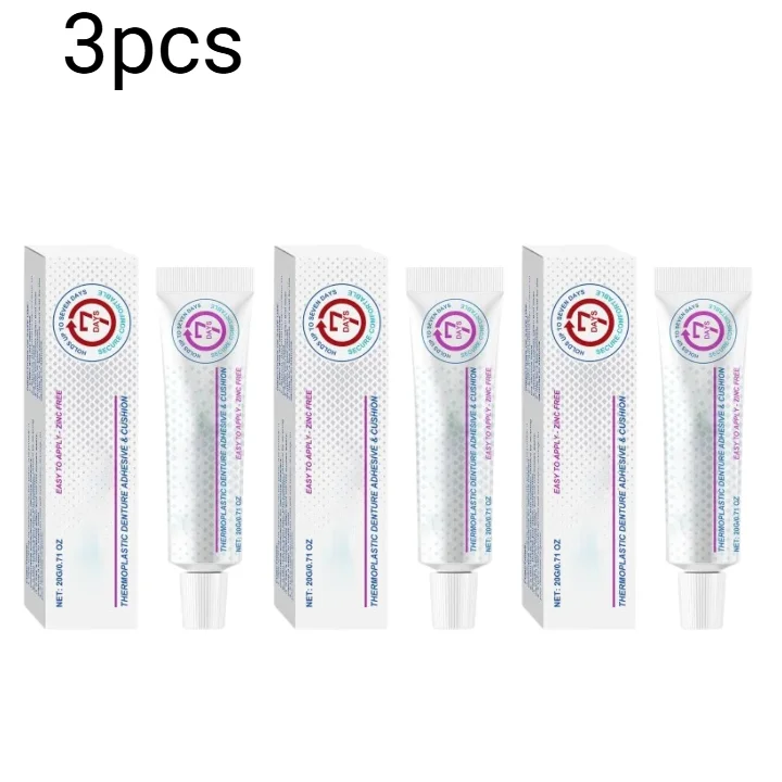 1/2/3pc Thermoplastic Denture Adhesive Glue Long-lasting Holding Denture Reliner For Dentures Refits Tightens Loose Denture Care