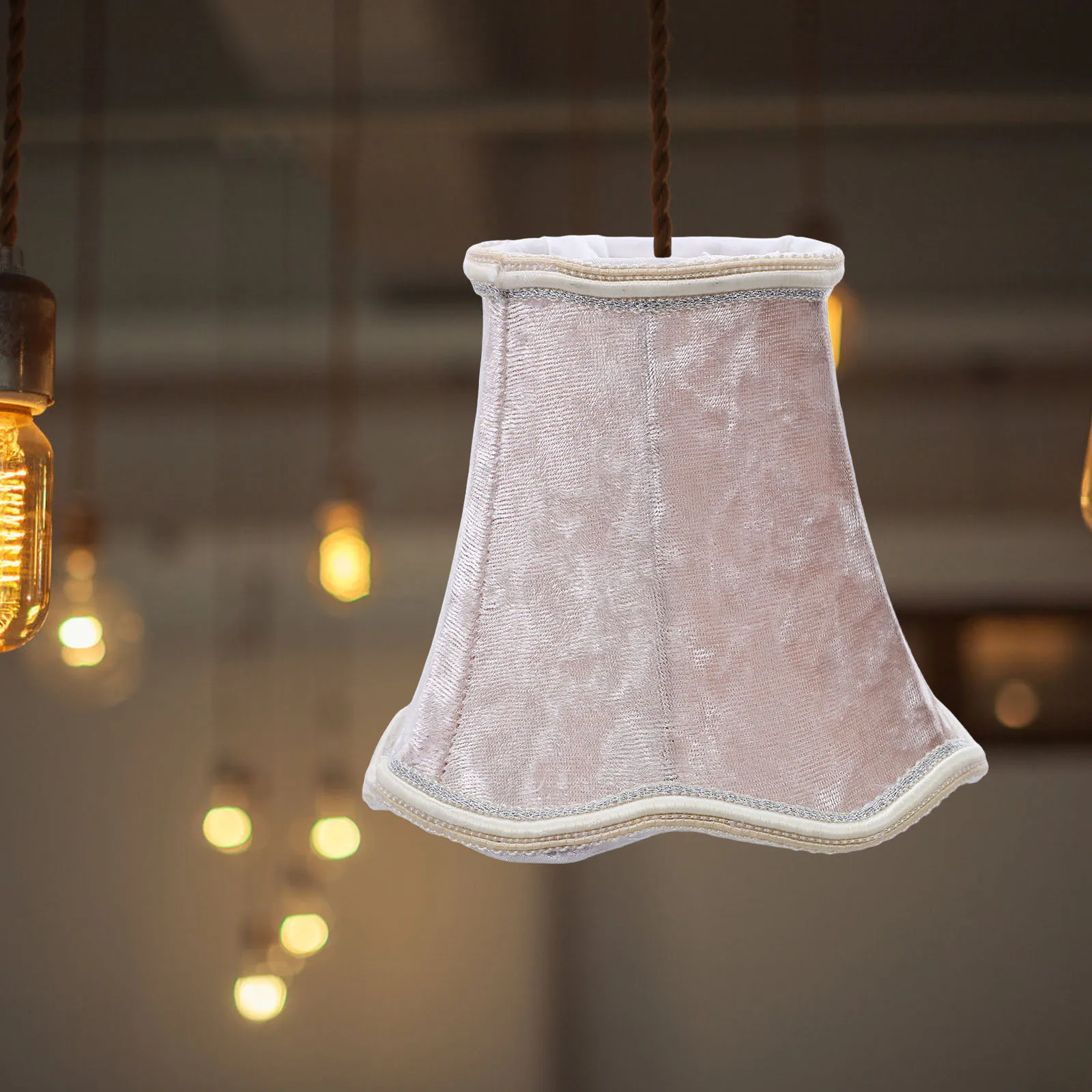 

5.3x4.5x3.1 Inch Cloth Lampshade for Table Desk Floor Lamps Farmhouse Vintage Style Light Cover Replacement Living Room Bedroom