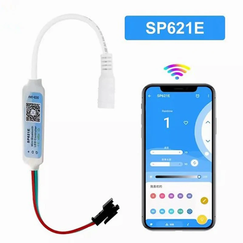 SP621E Mini Bluetooth RGB Controller For WS2811 WS2812 WS2813 LED Strip Light  Control -24V