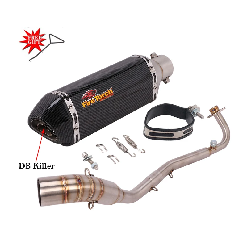 For KAWASAKI Z 125 Z125 Until 2018 Z125 Pro Until 2022 Motorcycle Exhaust Escape System Front Pipe With Muffler Moto DB Killer