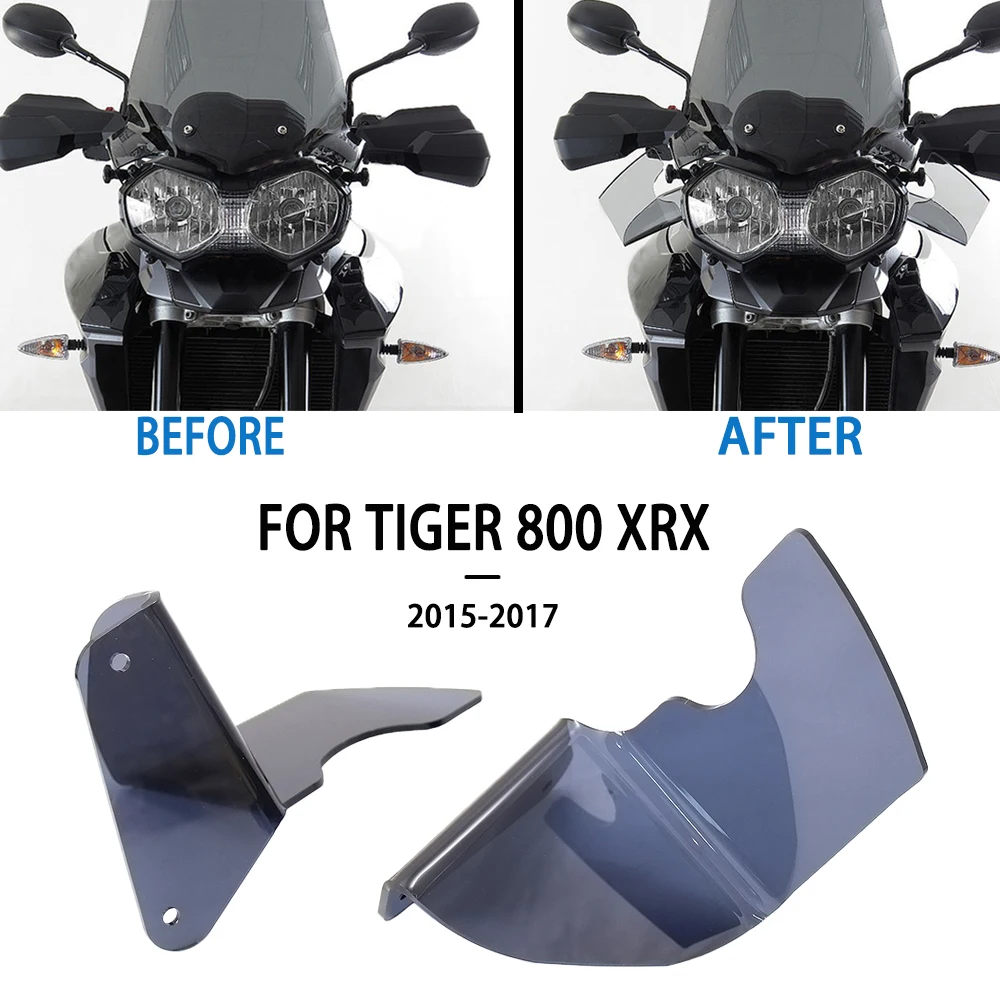 

New For Tiger 800 XRX TIGER800 XRX Motorcycle Accessories Side Windshield Windscreen Wind Deflector 2015 2016 2017