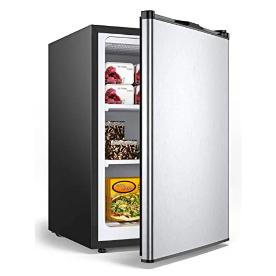 

Compact Upright Freezer with Mechanical Control and 7-Grade Adjustable Thermostat Stainless Steel Finish Energy-Efficient Cooli