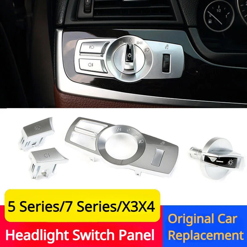 

Car Interior Headlight Switch Button Panels Replacement Cover for BMW 5 Series GT/ 6 Series / 7 Series /X3X4 F10F11F18 F01F02F25