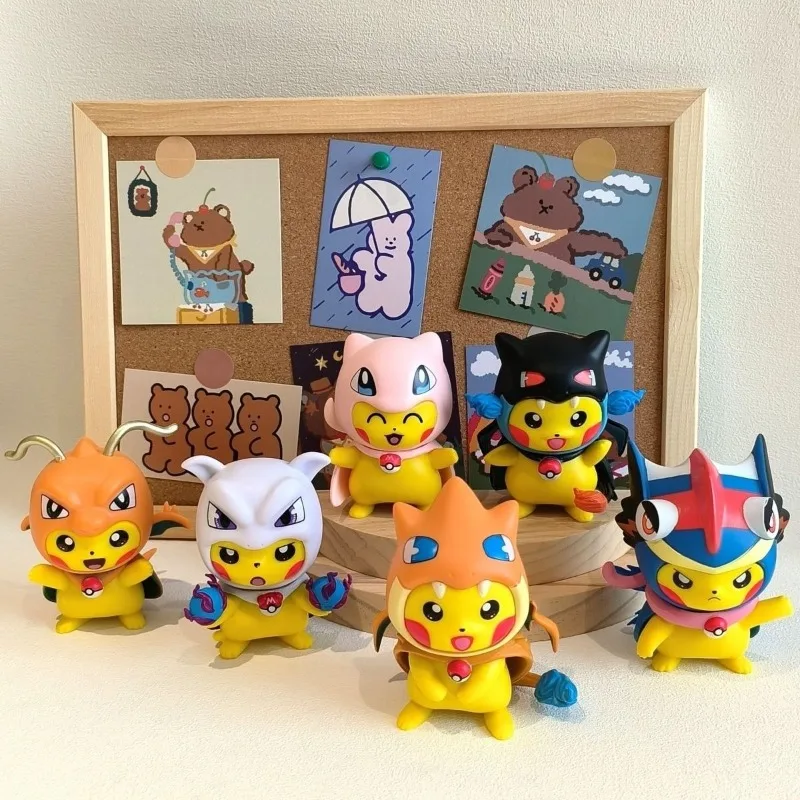 新しい-6-ピース-セットポケモンピカチュウとしてリザードンミューフィギュアおもちゃ-7-センチメートルコスプレおもちゃブラインドボックスフィギュアグッズ誕生日プレゼント