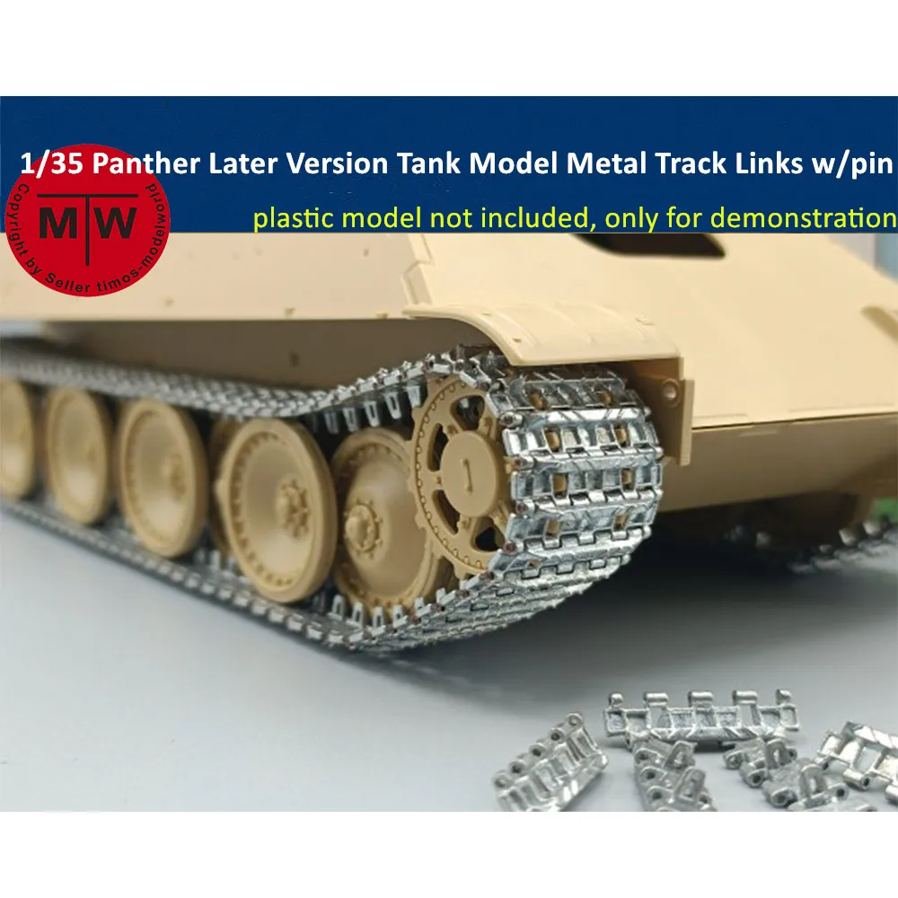 

1/35 Scale Panther Later Version Tank Model Metal Track Links w/metal pin SX35030 Need Assemble