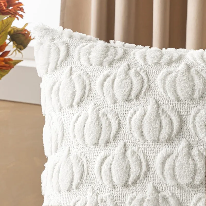 2025 Zucca Peluche Coperture per Cuscini Soggiorno Divano Ricamato Artigianato Divano Federa per Cuscini Cuscino Testa del Letto Coperture per Cuscini Decor