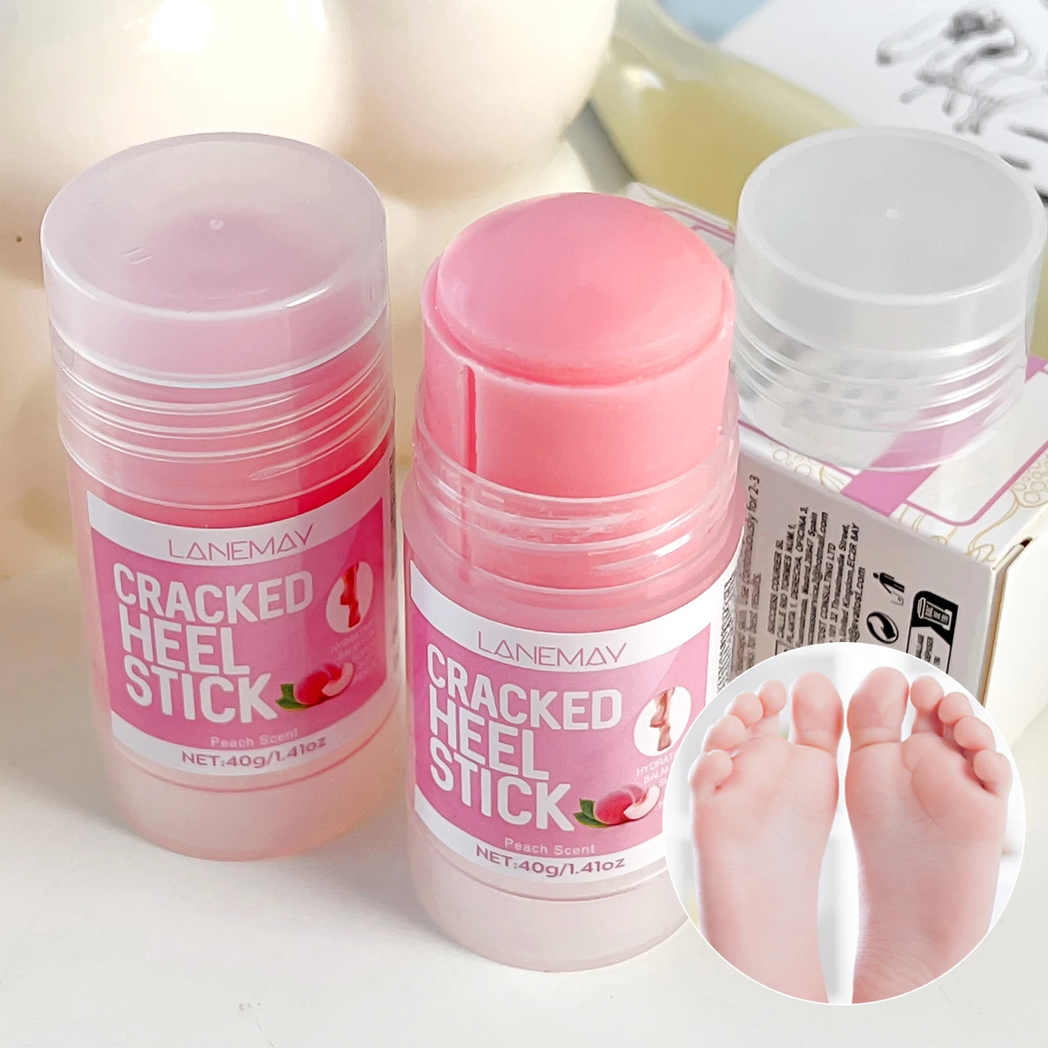 40g ครีม Stick Ultra-Hydrating มือเท้าครีม Solution Repairing Moisturizing Softening แห้ง Cracked Daily Foot Care เครื่องมือ