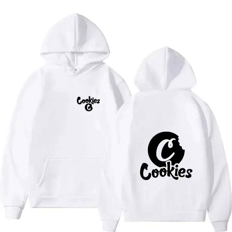 Novo moletom com capuz biscoitos carta impressa legal moletom feminino vintage casual manga pullovers