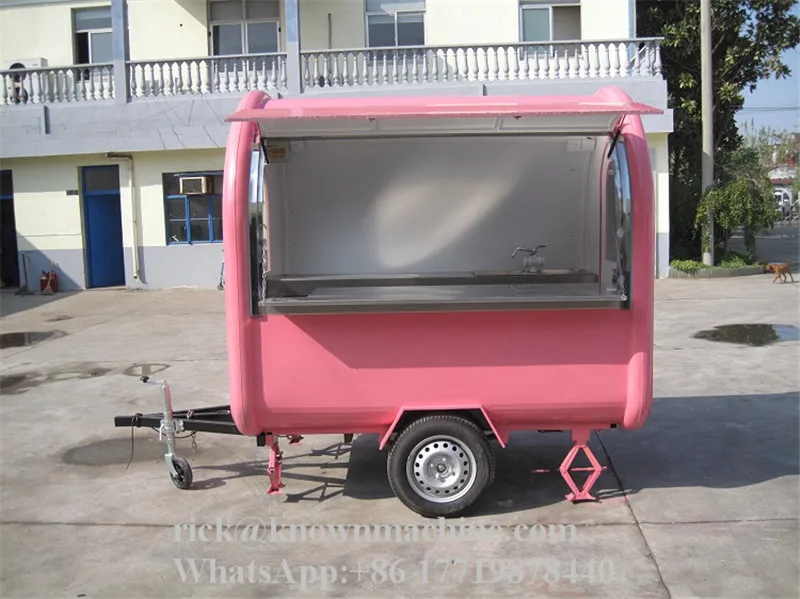 KN-220B mobile food carts/trailer/ ice cream truck/snack food carts for different colors with free shipping by sea