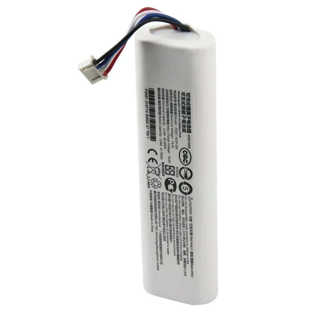 14.4V 12800mAh Li-ion Replacement Battery for Xiaomi Mi Robot Vacuum Mop 2C STYTJ03ZHM / P2051-4S1P-ZM Battery Pack