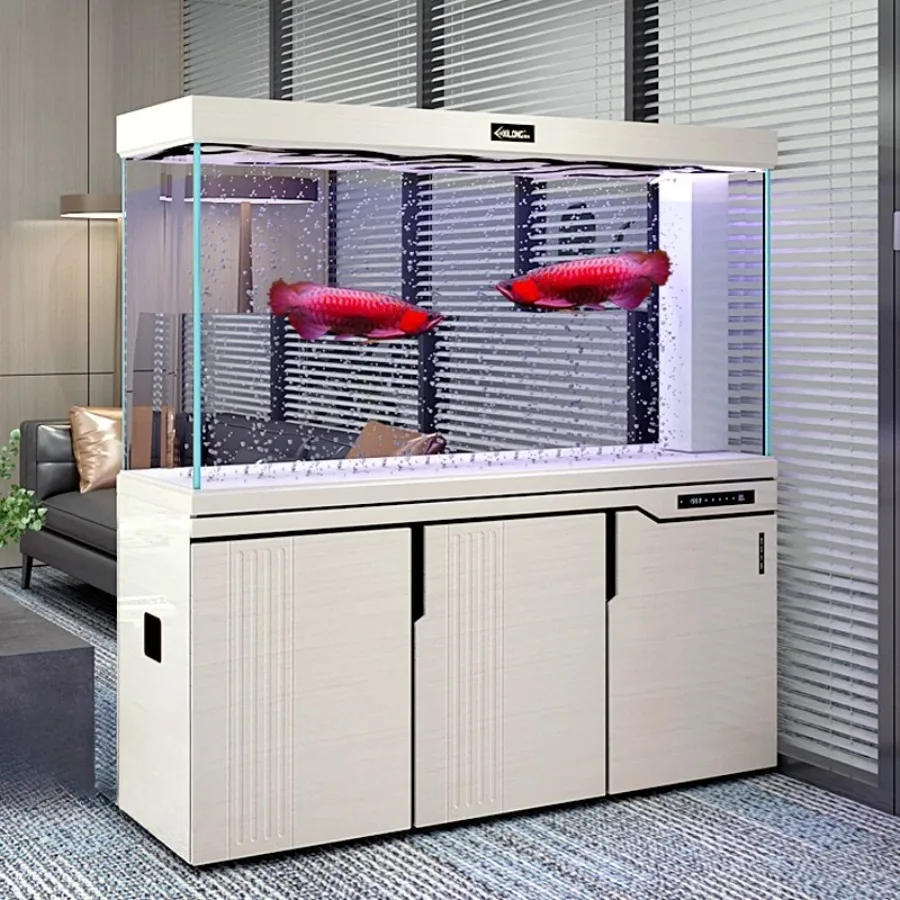 Crystal Model Simple Aquarium Double-curved High-definition Reception Desks Minimalist Change Office Furniture Военное ДелоLJ40