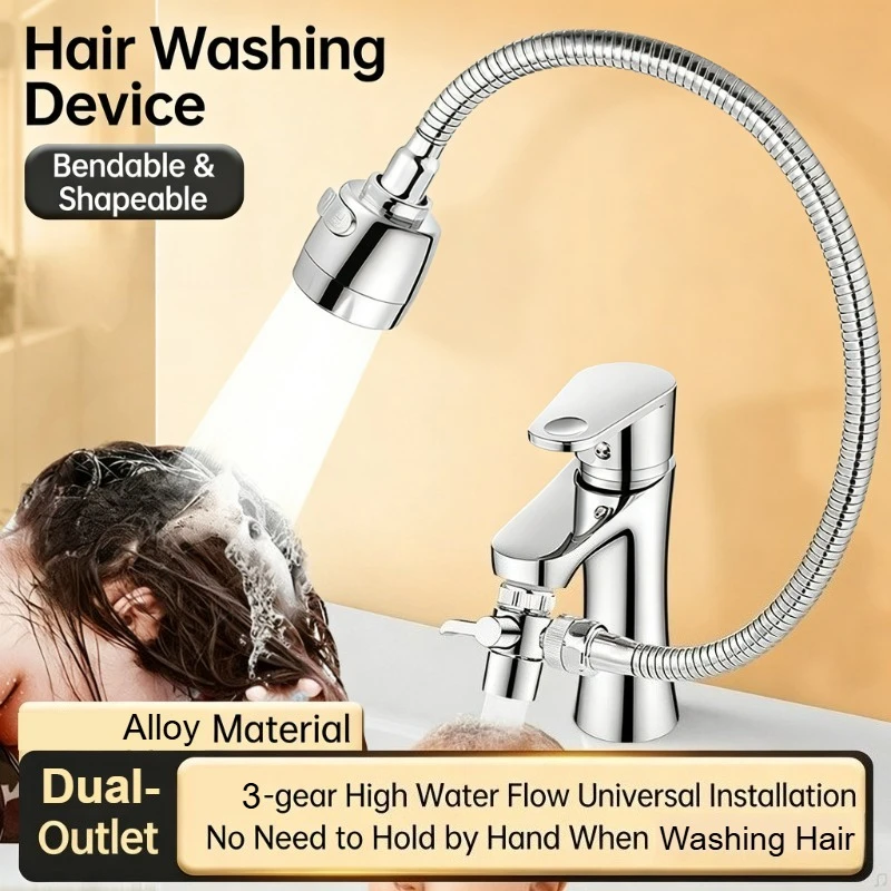 

3 Modes Sink Faucet 360 Degree Rotation Filter Extension Tube Shower Water Saving Tap Universal Kitchen Gadgets Accessories