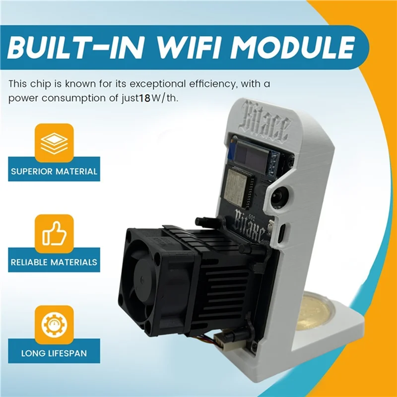 Requintado-Bitaxe Gamma 601 1.2TH/S 18-22W Bitcoin Crypto Miner BM1370 Asic Solo BTC Miner Ventiladores Duplos Bitminer S21 Pro Compatível