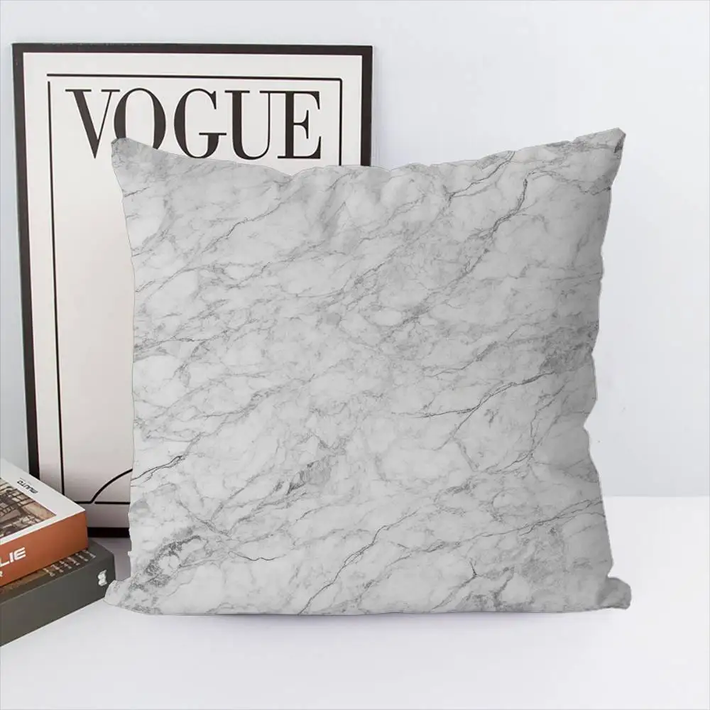 

Marble Pillow Case Double-Sided Printing Cushion Cover 45x45 Decorative Cushions Sofa Home Decor Soft Pillowcase