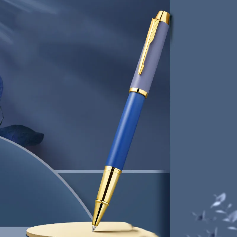 1PCS Free laser customized logo, 0.5MM metal signature pen, graduation holiday advertising promotion gift stationery gel pens