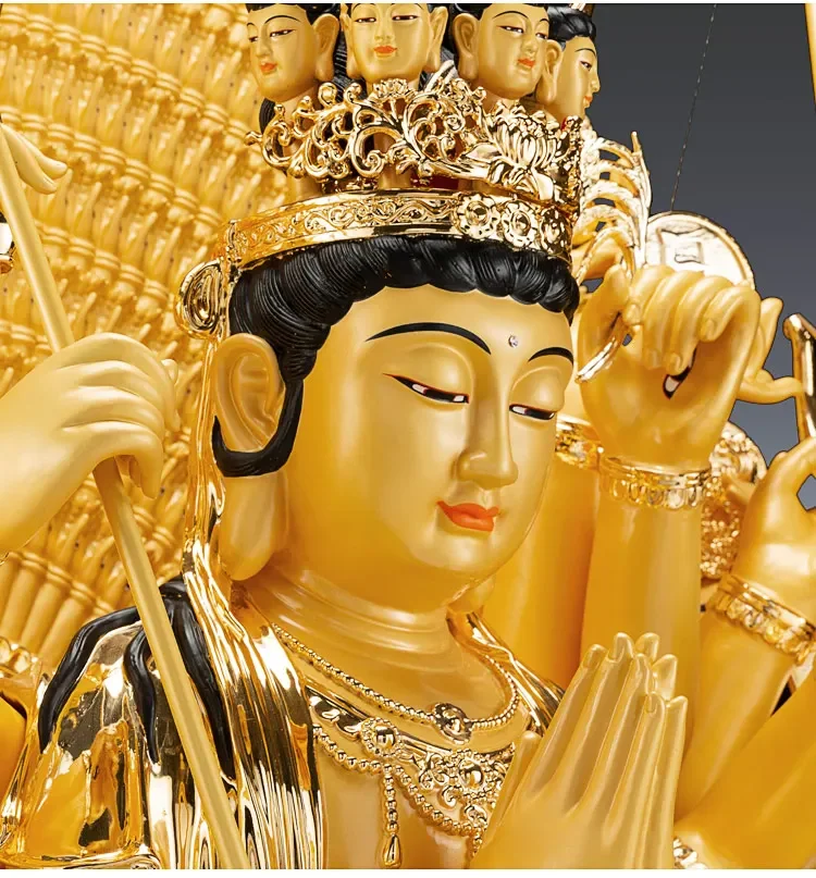 1.6-3 meter tembaga murni ribu mata patung Buddha Seribu Tangan statue Bodhisattva patung perunggu