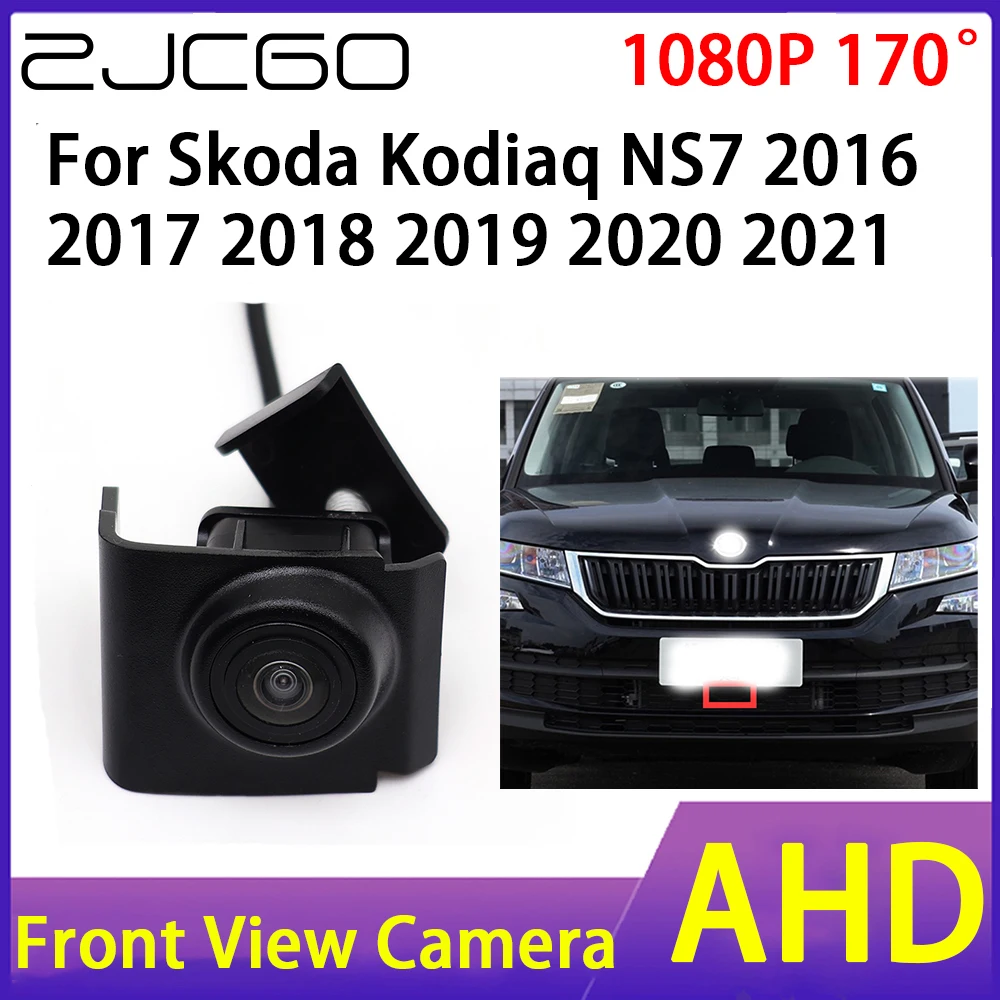 ZJCGO Car Front View Camera AHD 1080P Waterproof Night Vision CCD for Skoda Kodiaq NS7 2016 2017 2018 2019 2020 2021