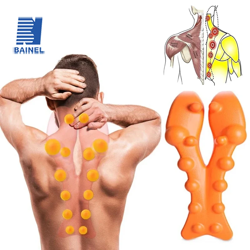 

Расслабляющее устройство для шеи и плеч с массажной точкой для верхней части спины. Устройство для вытяжения шеи. Носилки для шеи для облегчения боли и позвоночника TMJ.