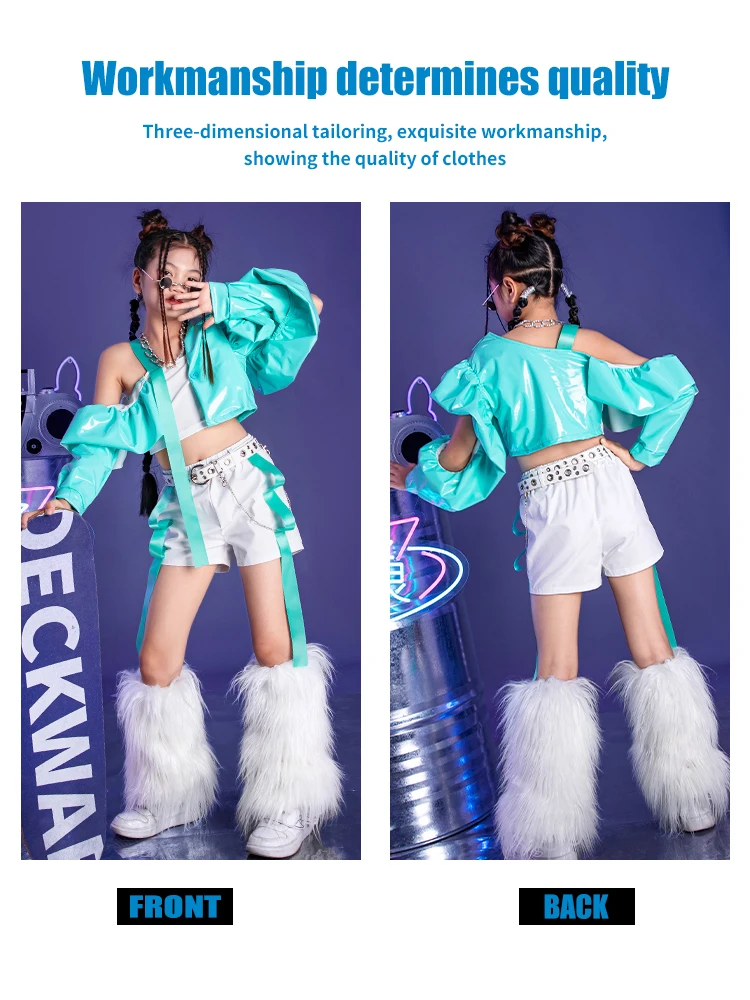 K-PoP Clothes Children's fashion jazz dance clothing girl model catwalk costume set children's cool clothes autumn and winter