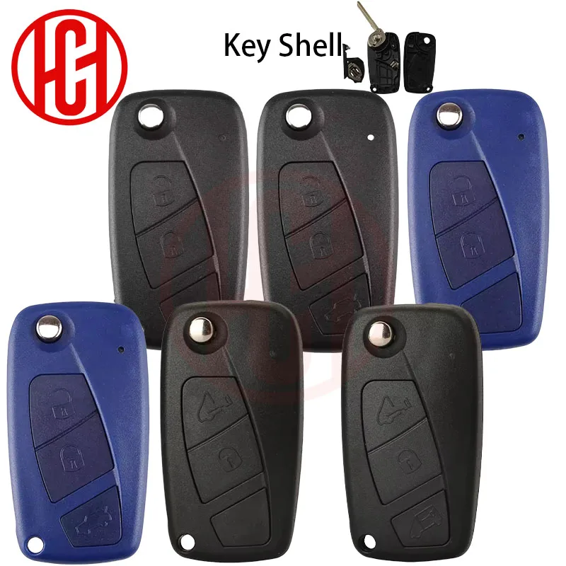 

2/3 Button Replacement GT10/SIP22 Blade Flip Car Key Shell Case For Fiat Ducato Bravo Qubo Doblo Linea Punto Stilo Iveco Florino