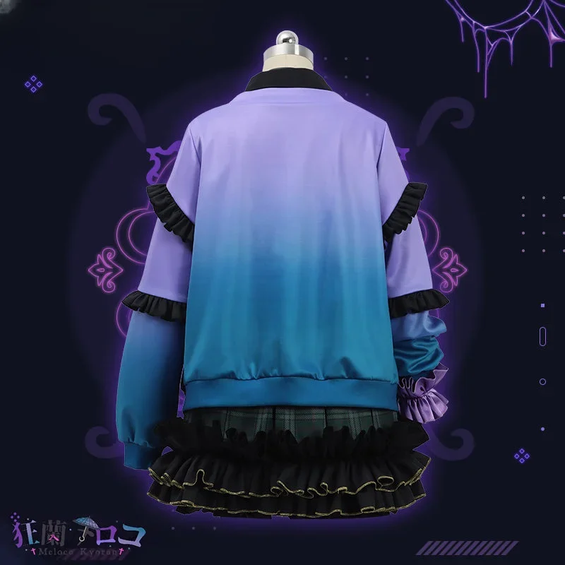 [Customized] Vtuber Nijisanji XSOLEIL Meloco Kyoran Cosplay Costume Gorgeous Lovely Uniform Halloween Party Outfit Women men