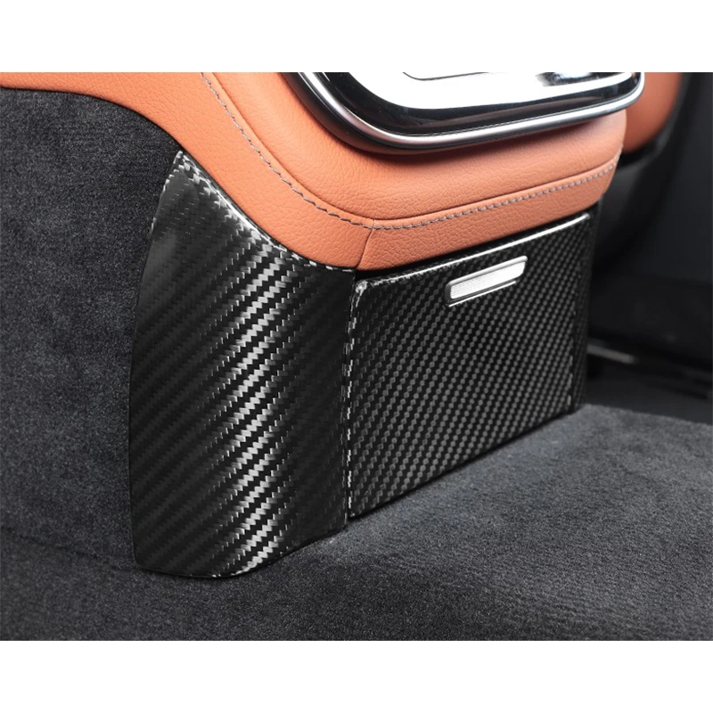 tantan For Mercedes Benz S Class W223 Carbon Fiber Car Air Outlet Rear Seat Decorative Sticker Sheet Interior Accessories