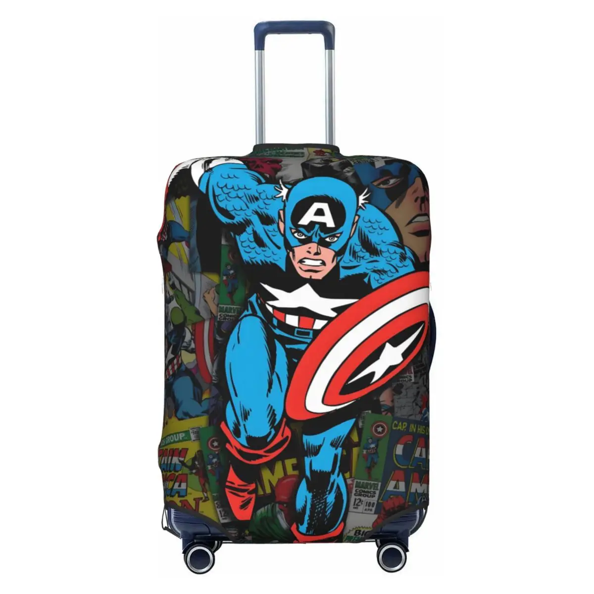 

Custom Captain America Colorful Graffiti Luggage Cover Cute Comics Design Suitcase Protector Covers Suit For 18-32 inch