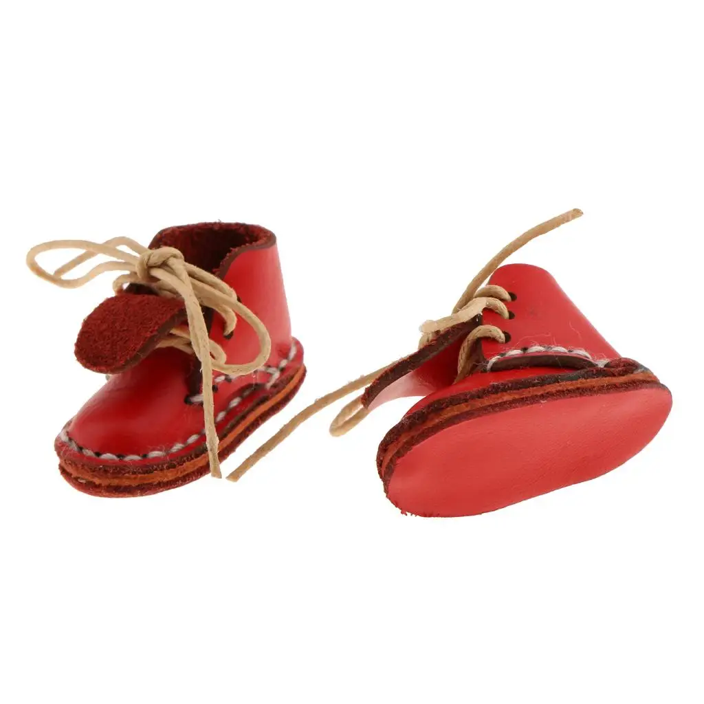 Zapatos casuales hechos a mano Botines / 6 accesorios de ropa para muñecas - Rojo