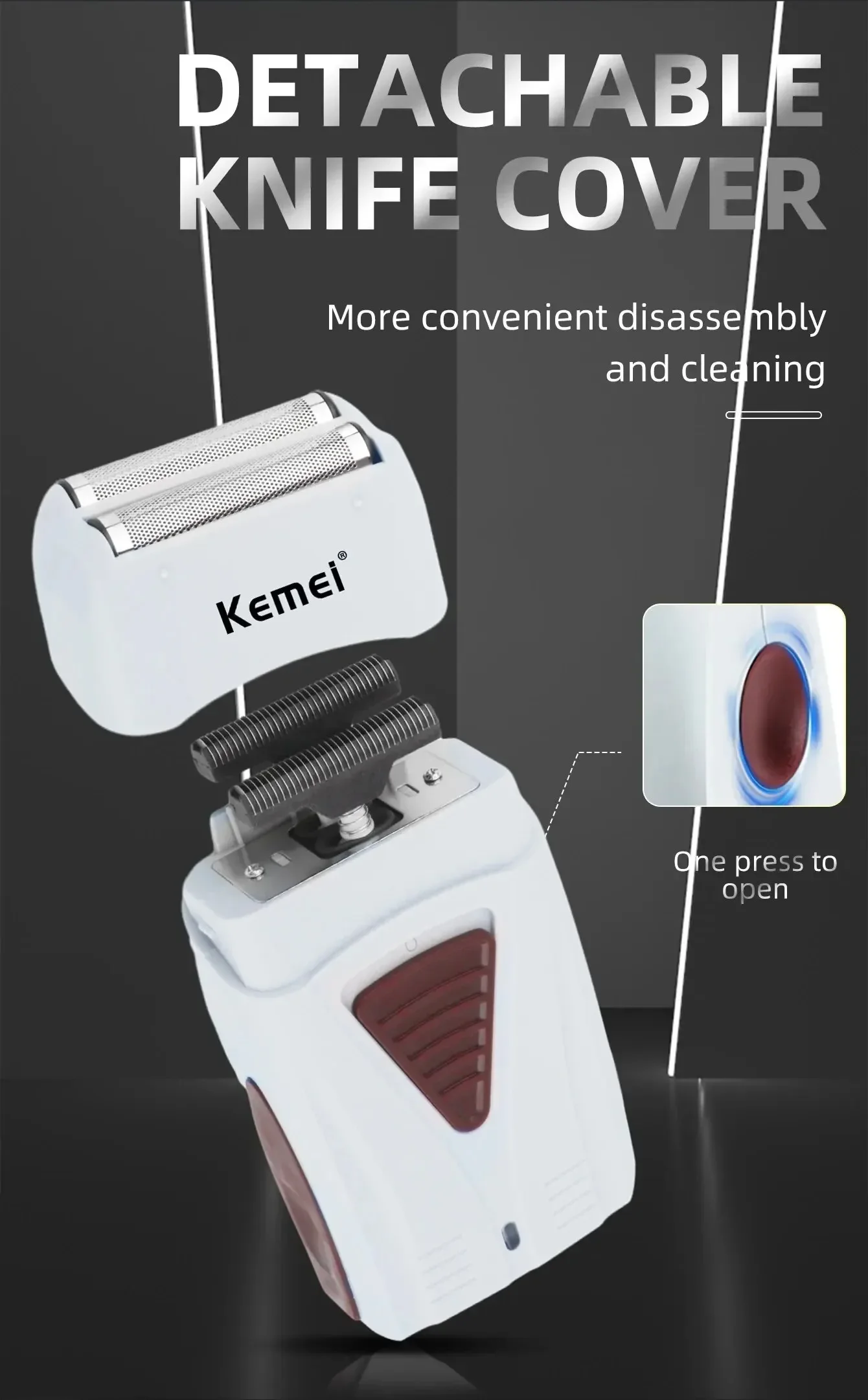 Kemei Haarschneidemaschinen-Set für Männer Elektrischer Rasierer Haarschneider Professionelle Schneidemaschine KM-2296 KM-3382 KM-2293 Haarschneidemaschine – Detail 21