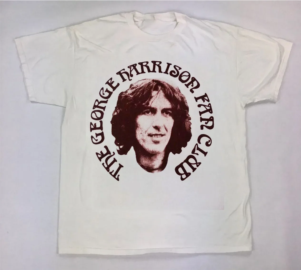 VTG George Harrison Short Sleeve White All Size Unisex Gift Shirt HE1590