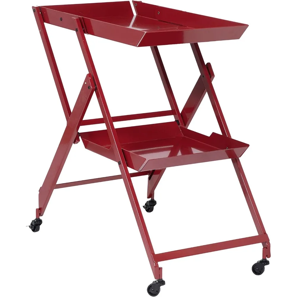 

Kitchen Island Cart Storage Rolling cart Dining Carts Metal Home Bar & Serving Carts on Wheels with 2-Tier Shelf Storage for Ba