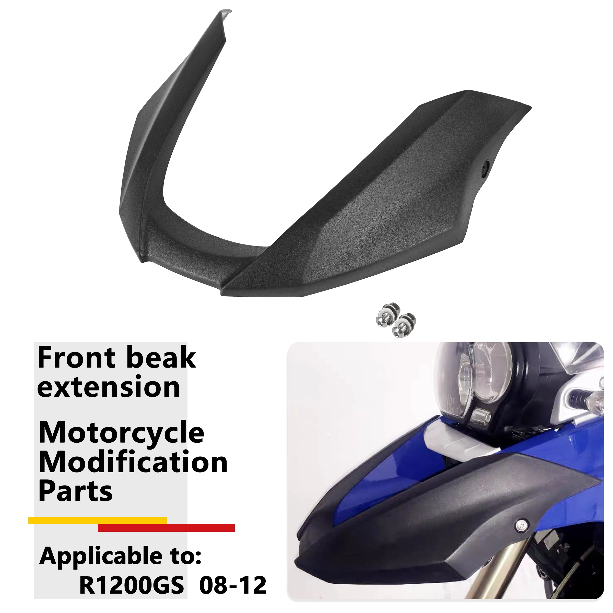 For BMW R 1200 GS R1200 Oil Cooled R1200GS 2008 2009 2010 2011 2012 Front Beak Fairing Extension Wheel Extender Cover Black