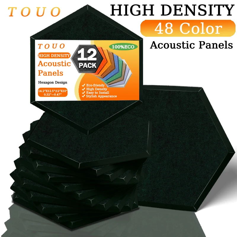 TOUO Soundproofing Panels 12 Pcs Acoustic Insulation Decorative Wall Panel High Density Flame Resistant Soundproo Bedroom Design