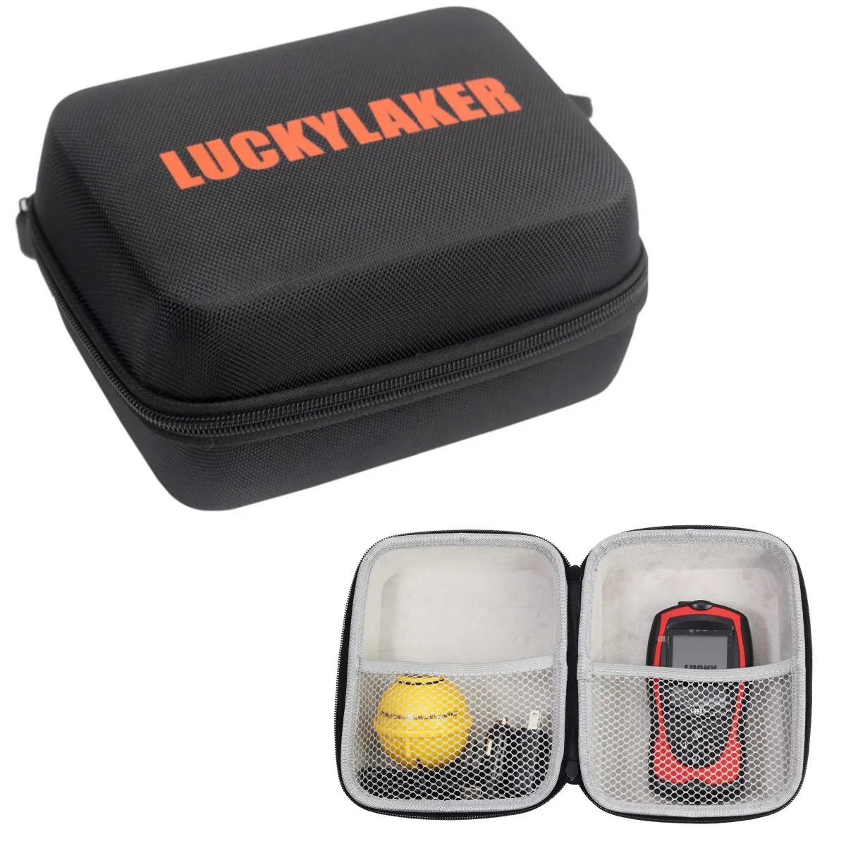Estojo portátil para detector de peixes LUCKY - Caixa de armazenamento portátil à prova de choque e à prova d'água para equipamento de sonar de pesca