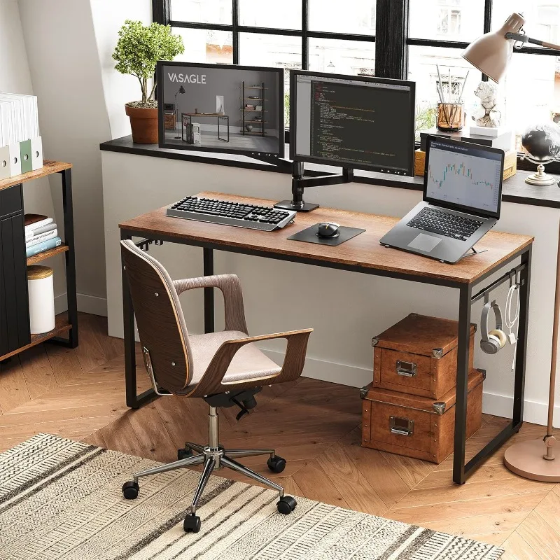 Computer Office Desk with  Hooks for Study