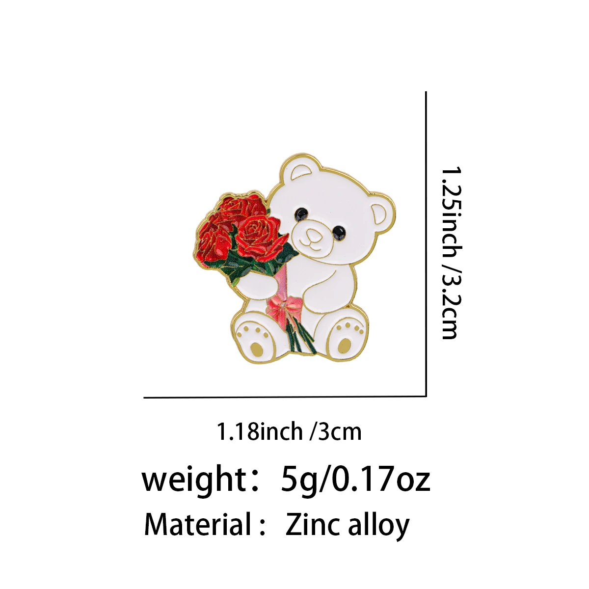 Cute Bouquet Girl Enamel Pin L - огляд і ціна Men Accessories Bouquet